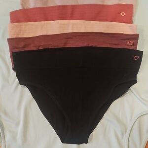 Danskin Intimates Set of 4 Ribbed Thigh High Panties